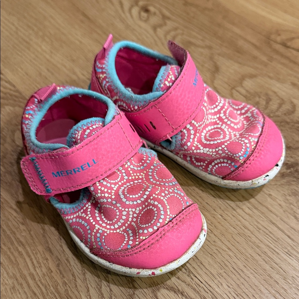 Merrell Pink and Blue Baby Walker Shoes